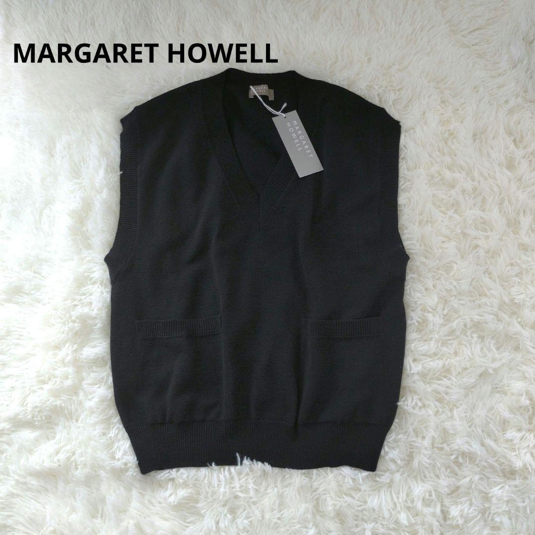 マーガレットハウエル ニットベスト ウール ブラック M