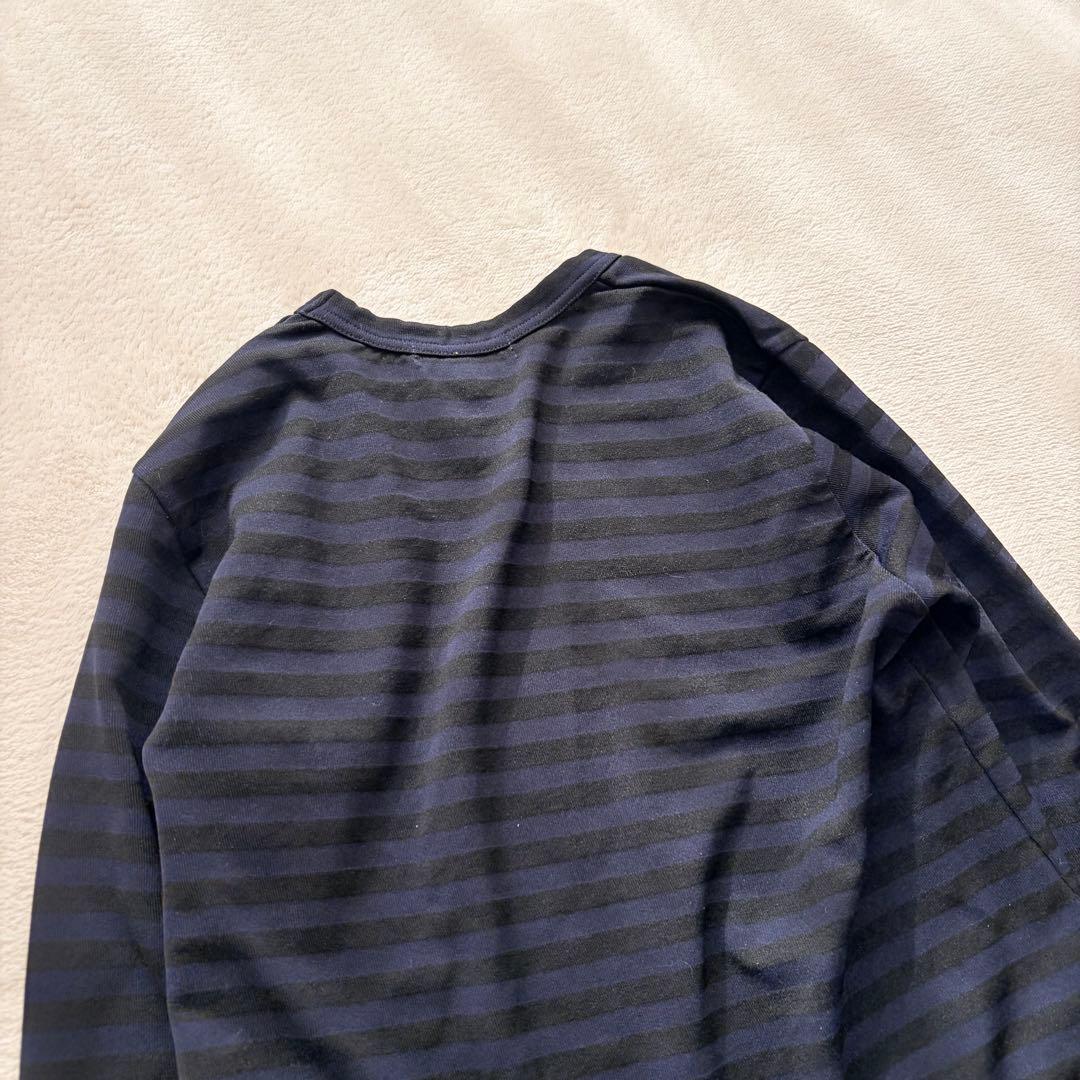 ❁COMME des GARCONSコムコム 製品染めボーダー裾切替カットソー