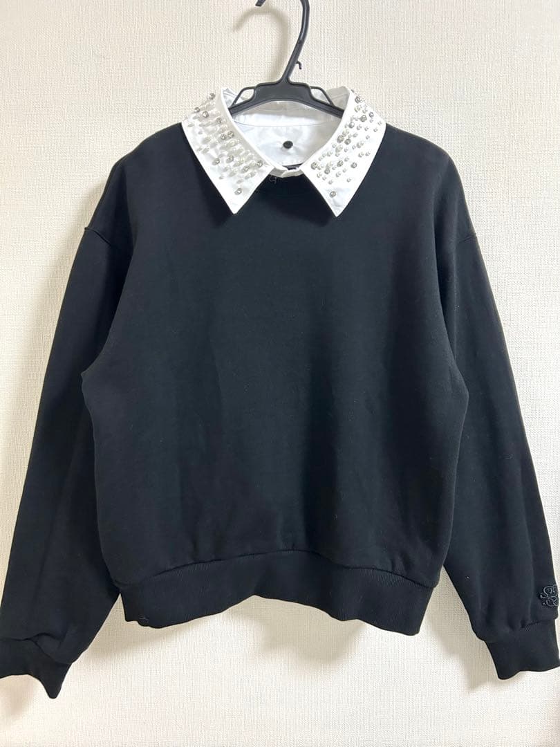 SNIDEL 25A/W ビジュー衿スウェット