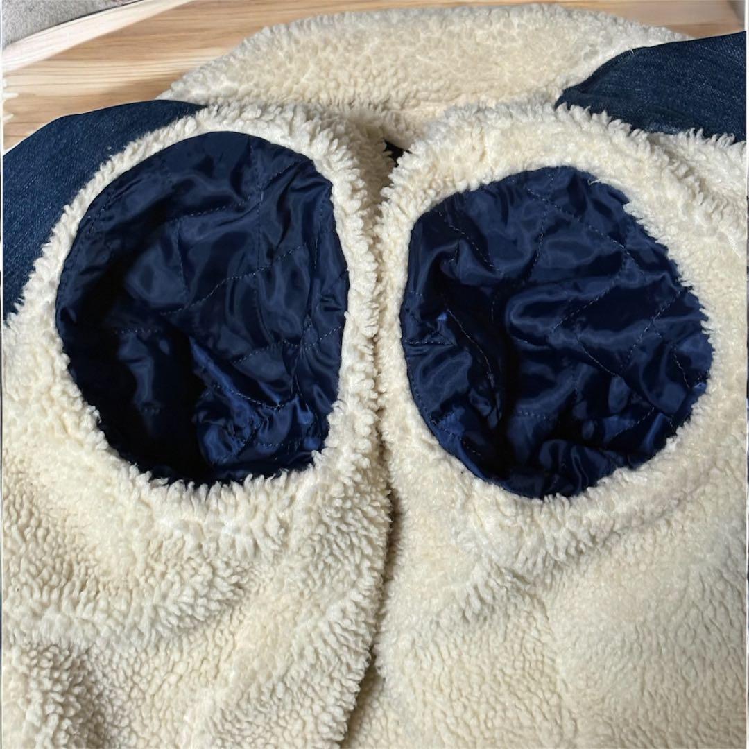 【希少】Schott デニムライダースジャケット　Sサイズ ボア