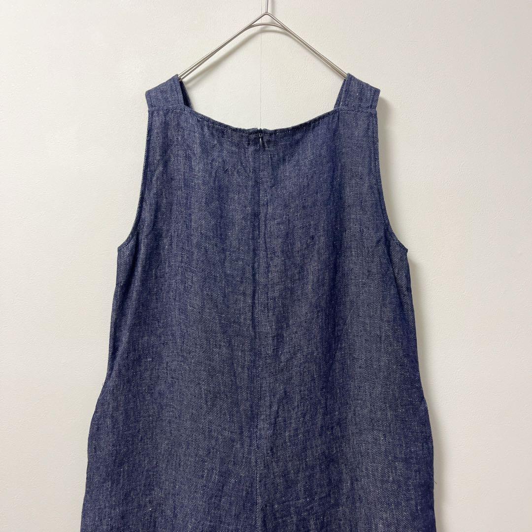 フォグリネンワーク　サロペット　レディース　デニム　オールインワン　ワイド　麻