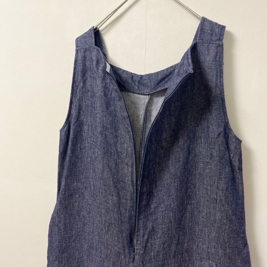 フォグリネンワーク　サロペット　レディース　デニム　オールインワン　ワイド　麻