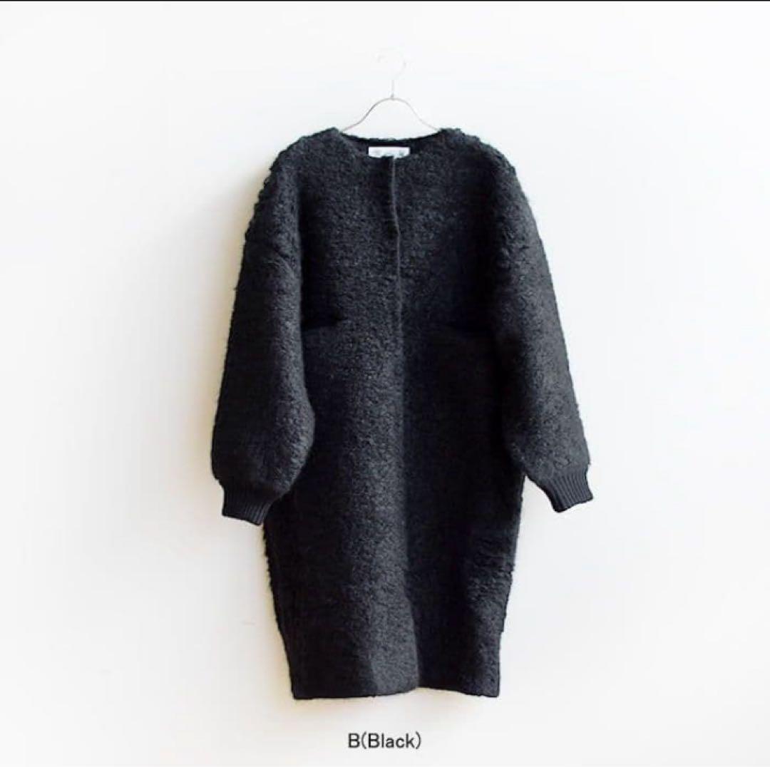 R&D.M.CO- オールドマンズテーラー ニットボアコート　ブラック