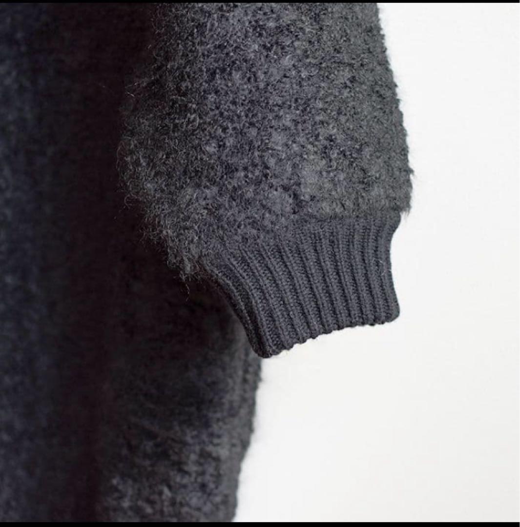 R&D.M.CO- オールドマンズテーラー ニットボアコート　ブラック