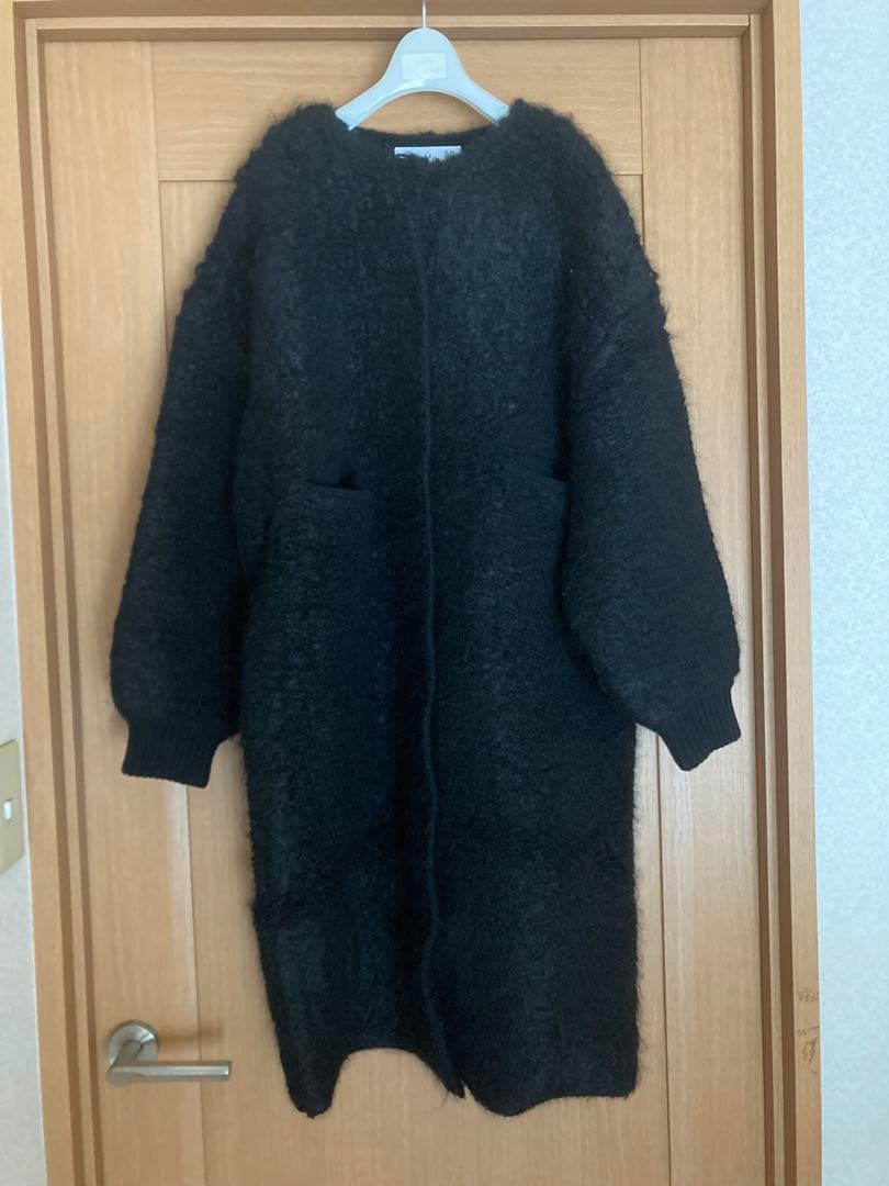 R&D.M.CO- オールドマンズテーラー ニットボアコート　ブラック