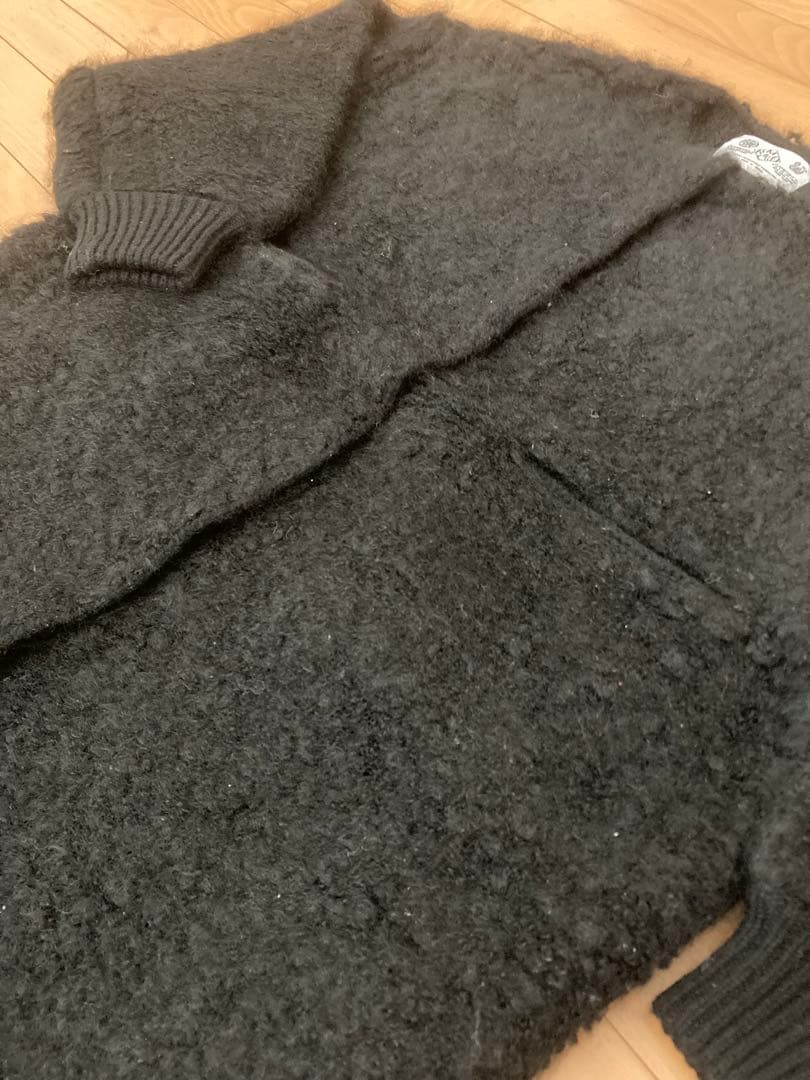 R&D.M.CO- オールドマンズテーラー ニットボアコート　ブラック