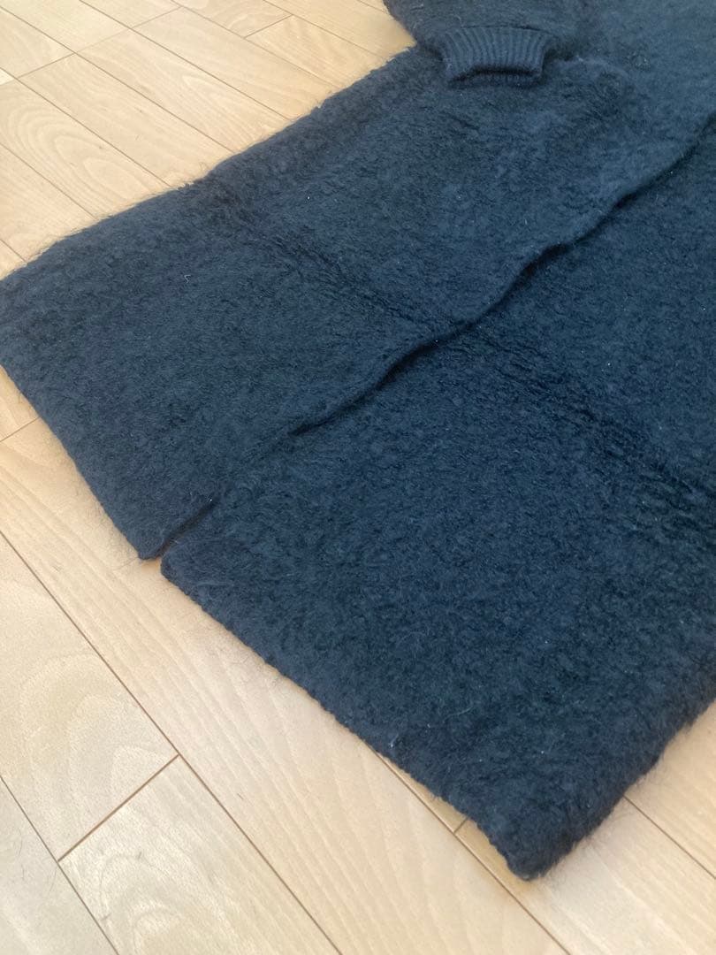 R&D.M.CO- オールドマンズテーラー ニットボアコート　ブラック