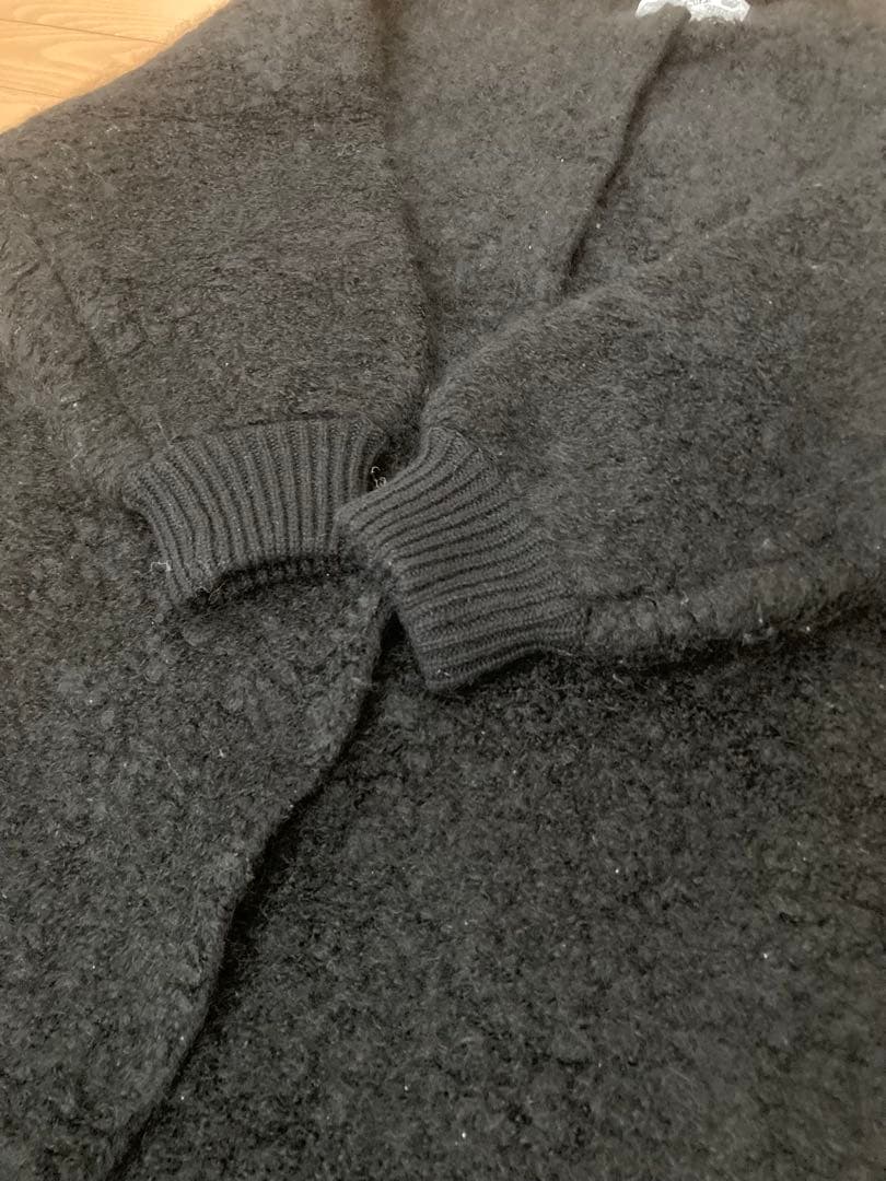 R&D.M.CO- オールドマンズテーラー ニットボアコート　ブラック