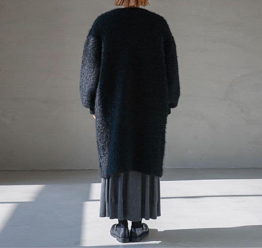 R&D.M.CO- オールドマンズテーラー ニットボアコート　ブラック