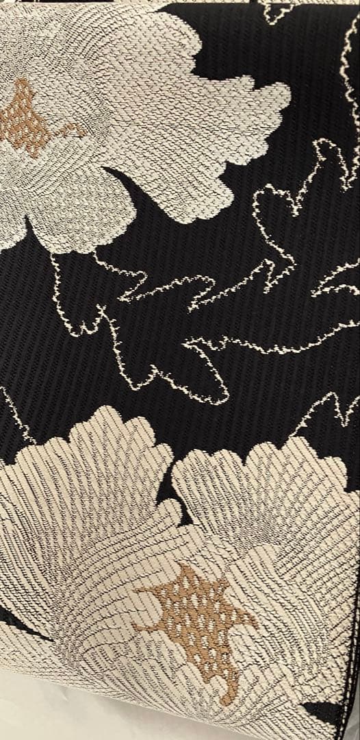 博多半幅帯　正絹　長尺　リバーシブル　牡丹