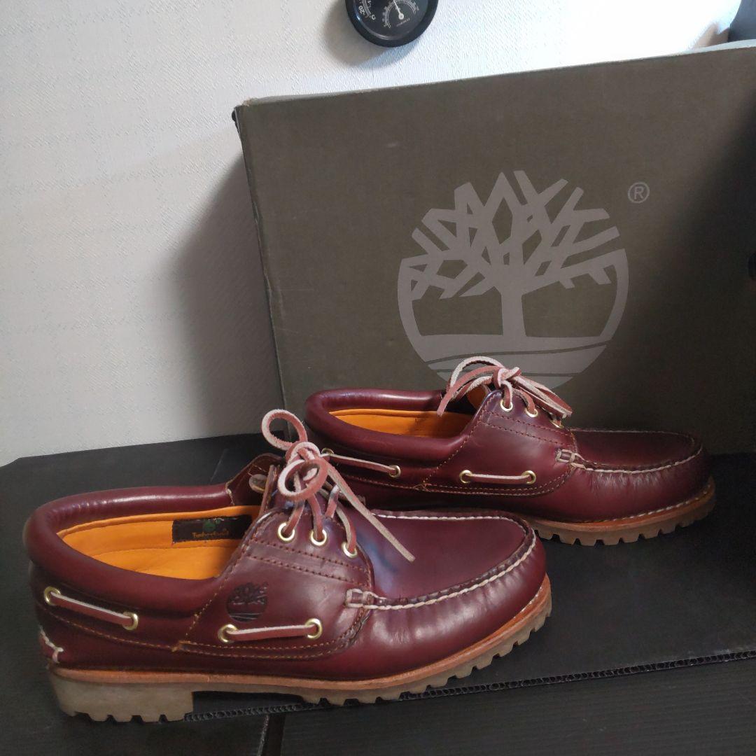 【ケア済】Timberland バーガンディ 3eye
