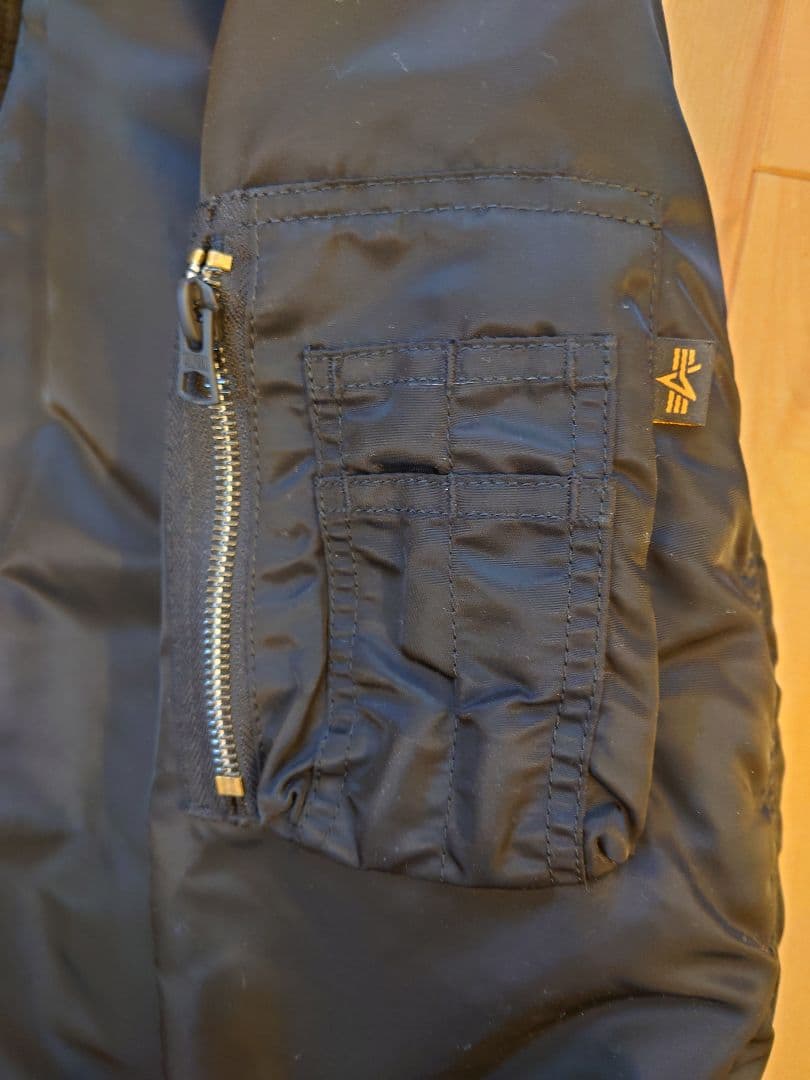 ALPHA(アルファ) MA-1 フライトジャケット ブラック　S