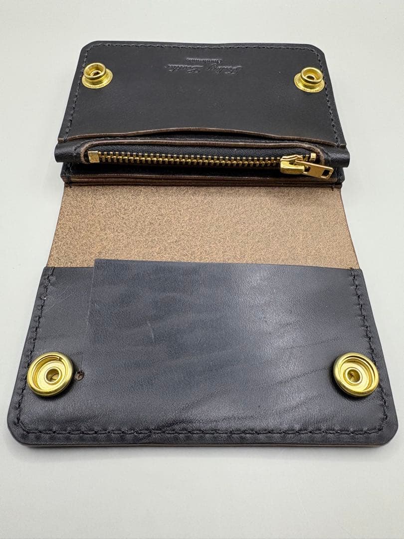 ショートトラッカーウォレット　ホースバット (MARYAM社)茶芯ブラック②