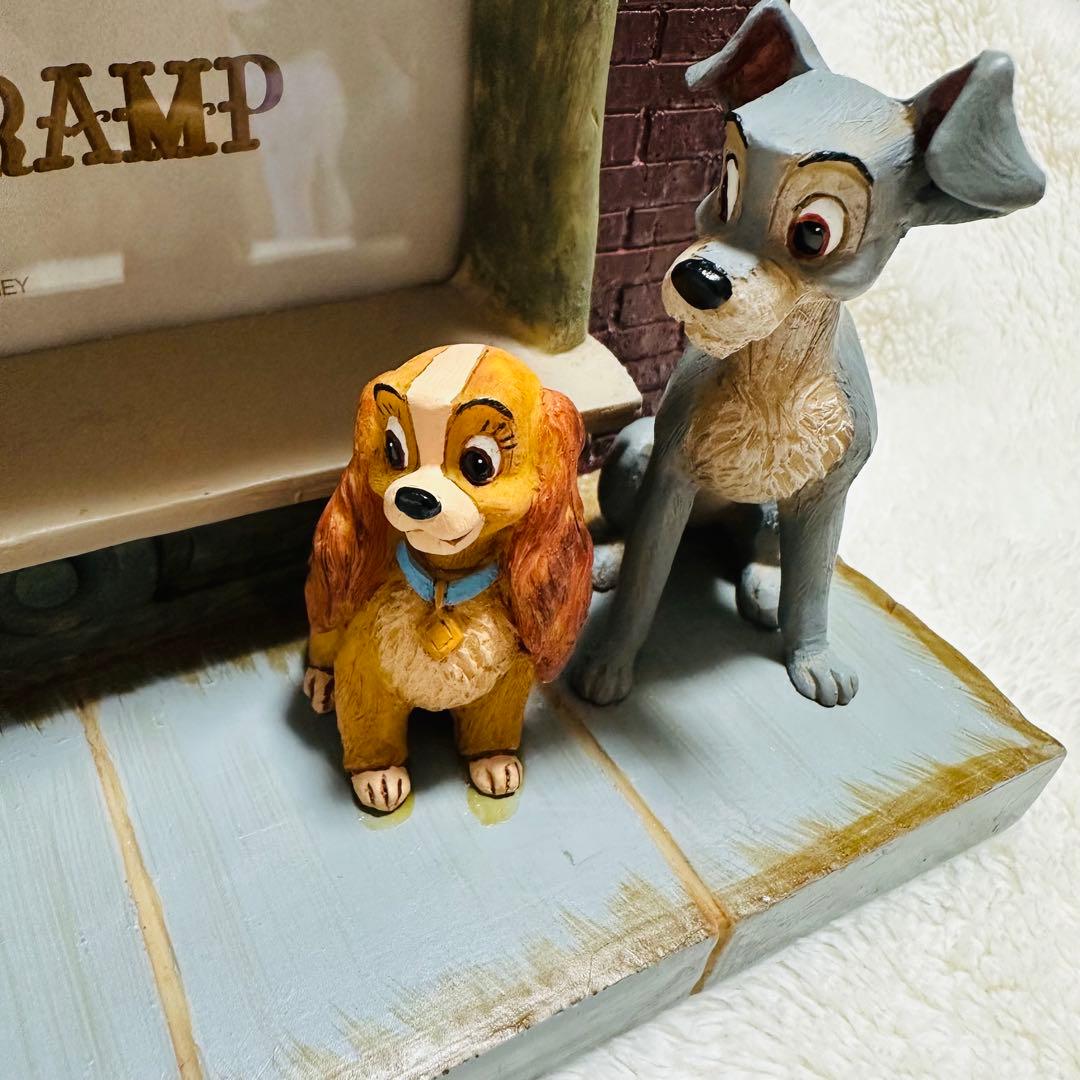 レアディズニーわんわん物語レディトランプフォトフレームセトクラフト製未使用品希少