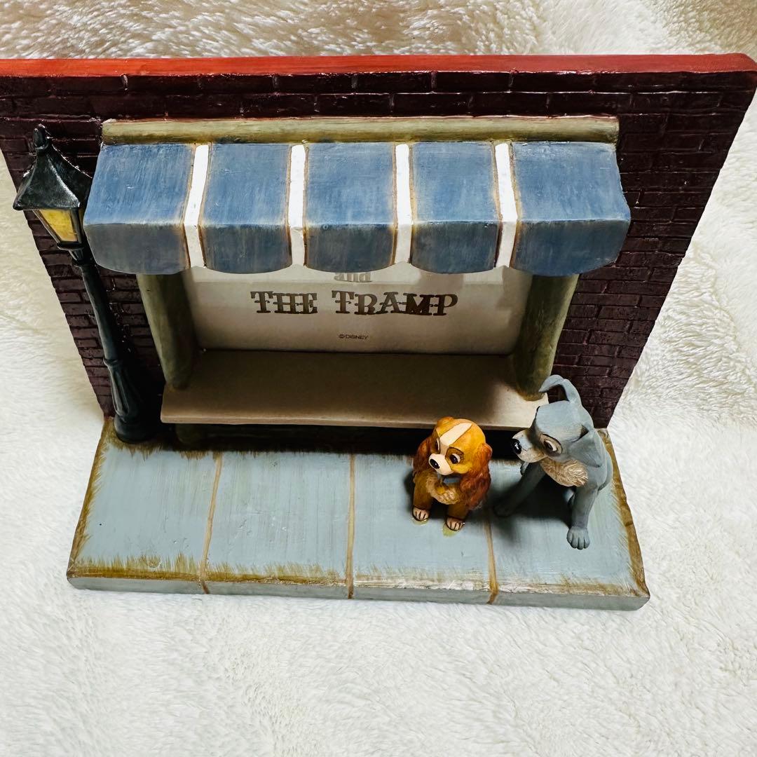 レアディズニーわんわん物語レディトランプフォトフレームセトクラフト製未使用品希少