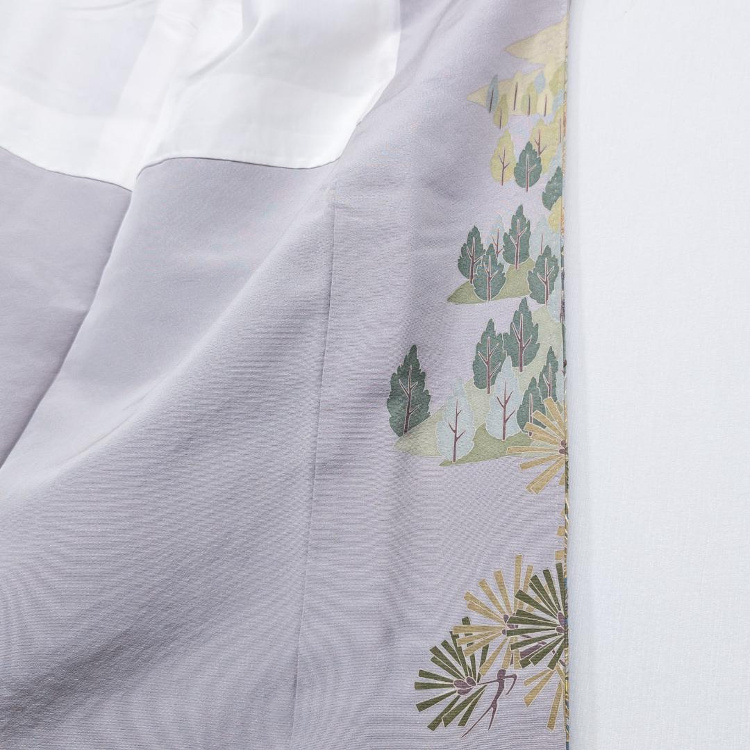 しおり R8SK87 色留袖 作家物 蘇州刺繍 清水寺 落款 上品 シルク