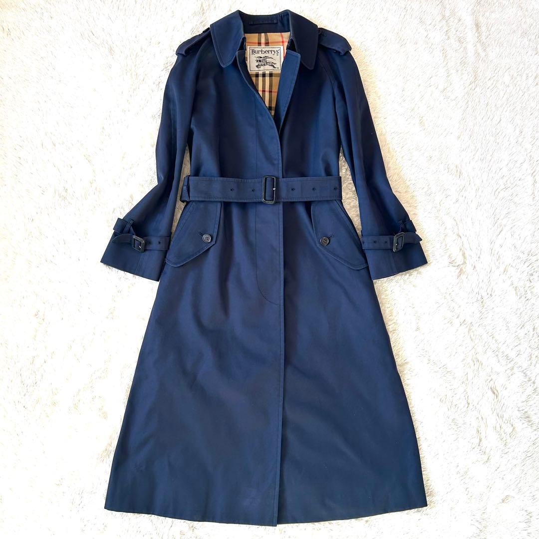 希少カラー✨BURBERRYSシングルトレンチコート マキシ丈 ベルト　白タグ