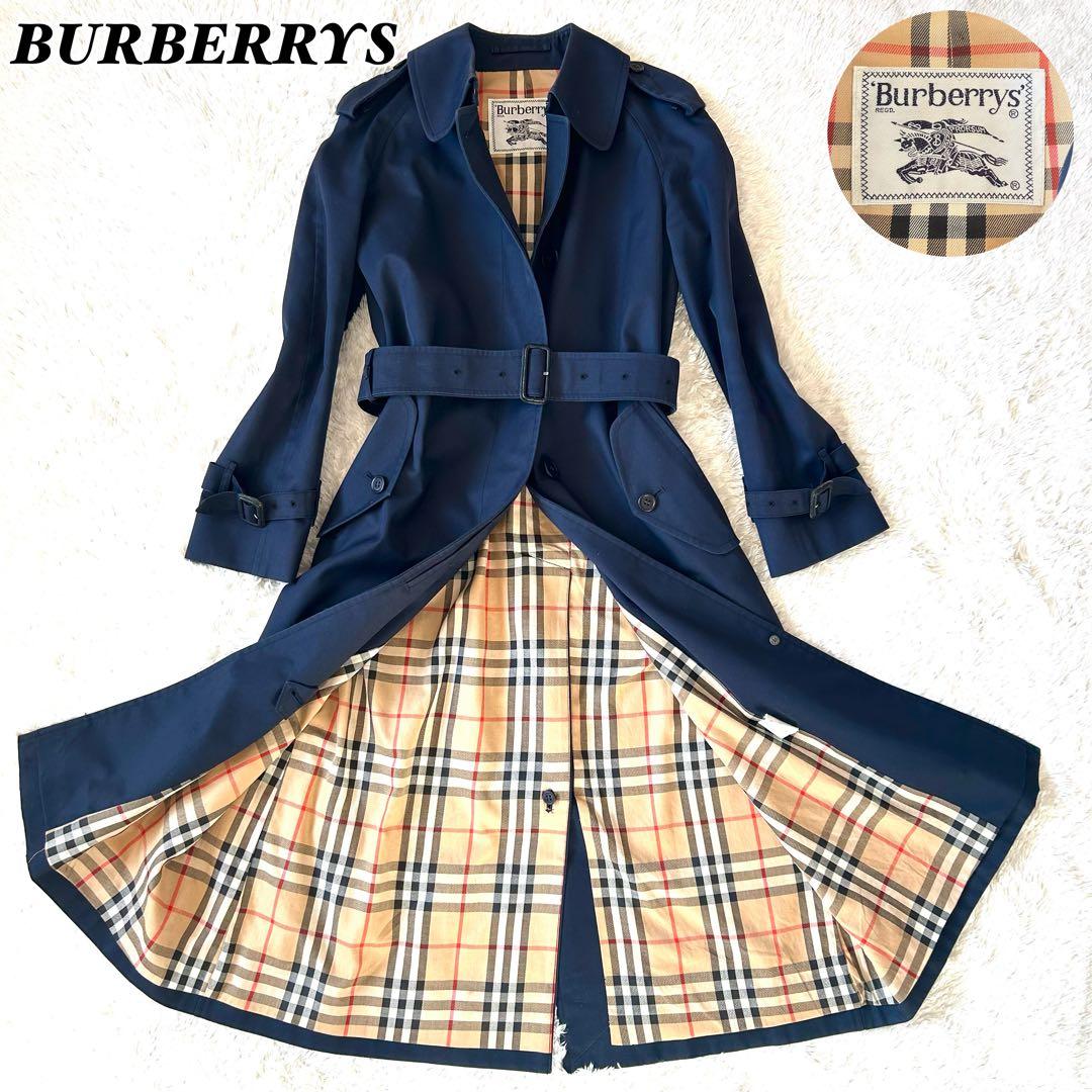 希少カラー✨BURBERRYSシングルトレンチコート マキシ丈 ベルト　白タグ