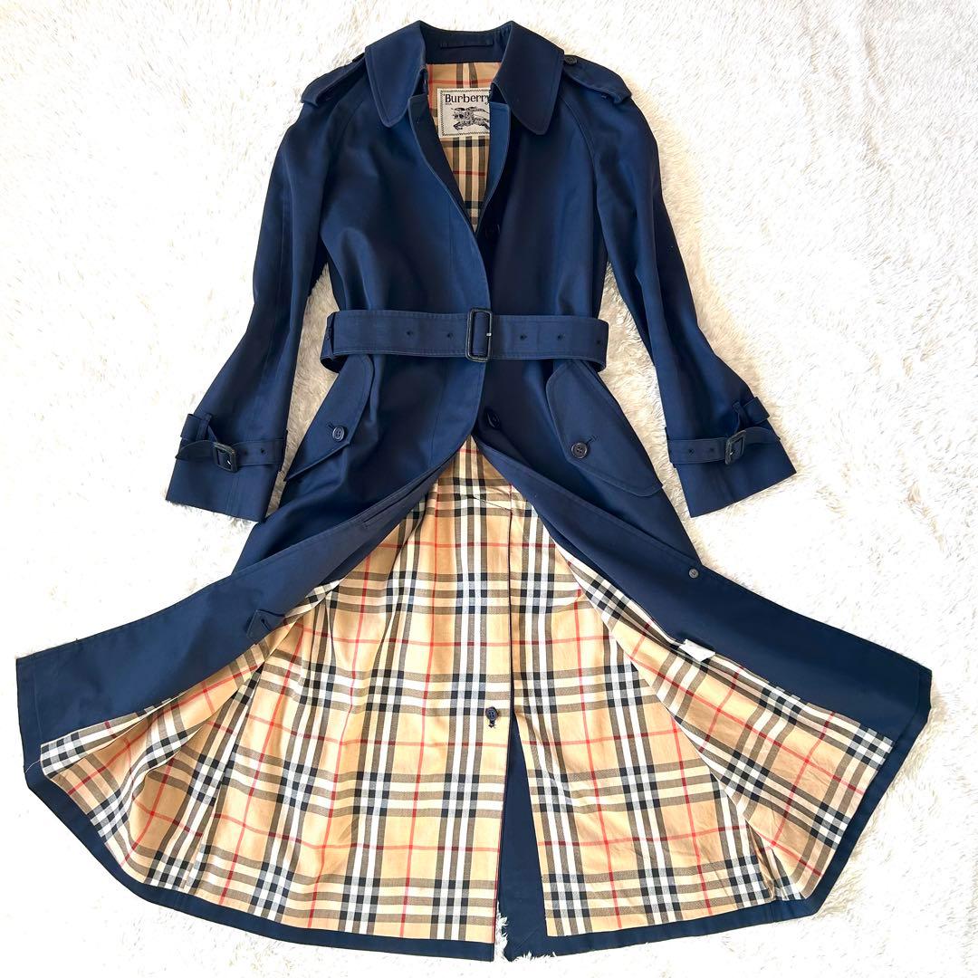 希少カラー✨BURBERRYSシングルトレンチコート マキシ丈 ベルト　白タグ