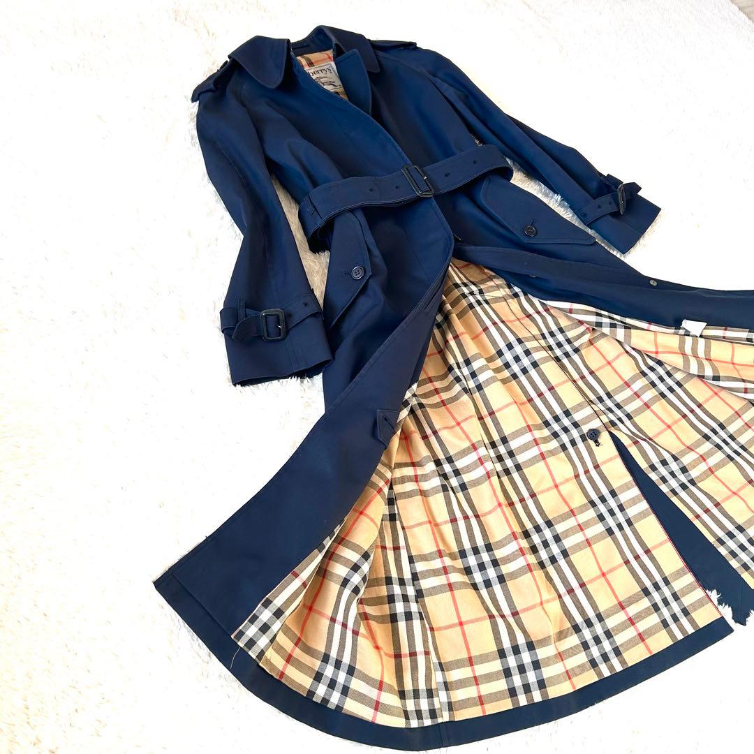 希少カラー✨BURBERRYSシングルトレンチコート マキシ丈 ベルト　白タグ