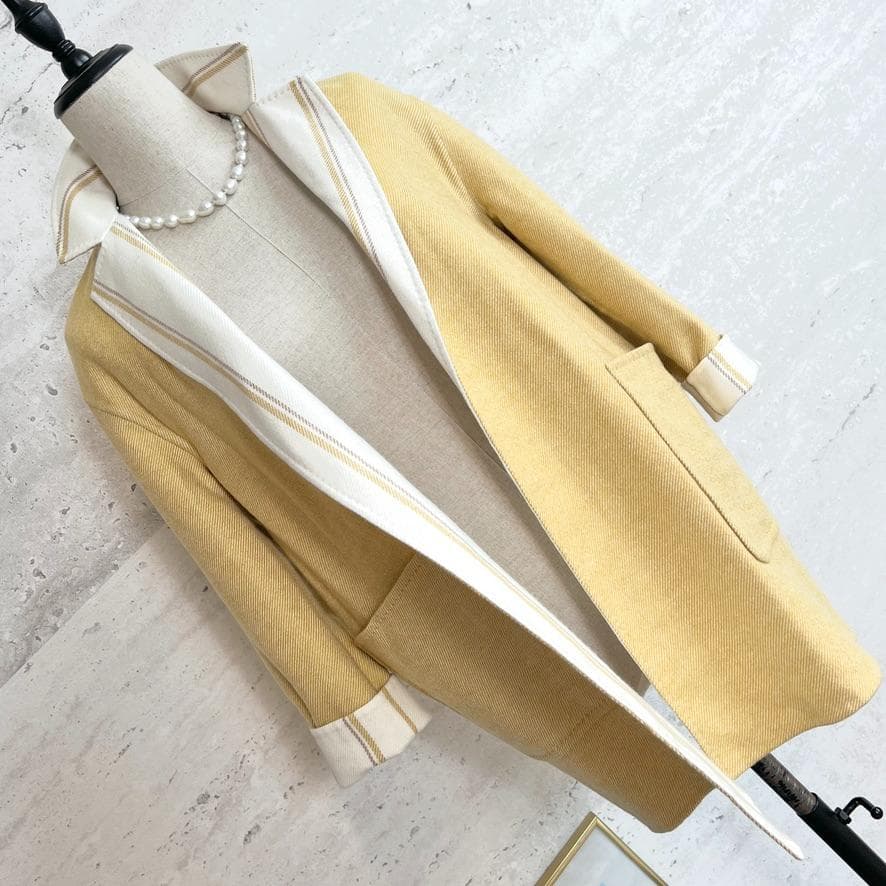 極美品★LOROPIANA★最高級カシミヤ★レザーベルト★リバーシブルコート