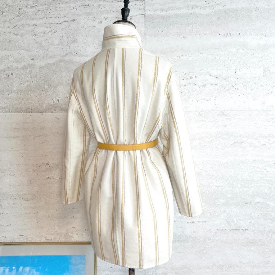 極美品★LOROPIANA★最高級カシミヤ★レザーベルト★リバーシブルコート