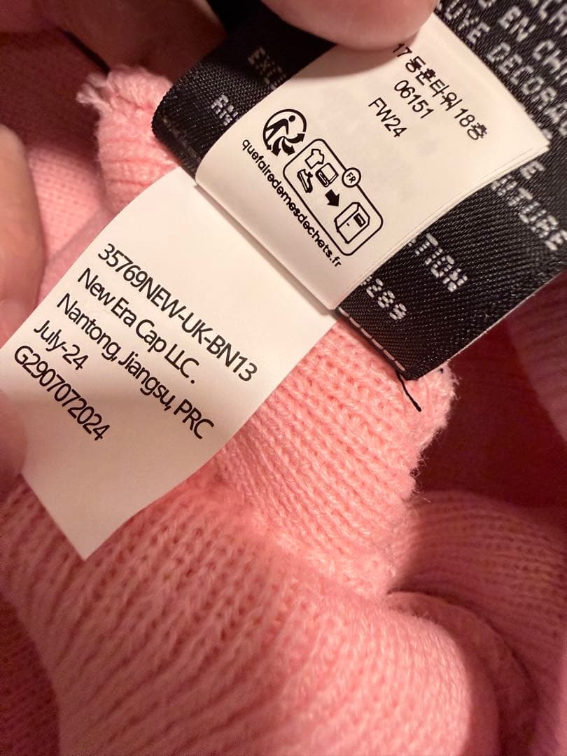 帽子 Supreme new era box logo beanie pink