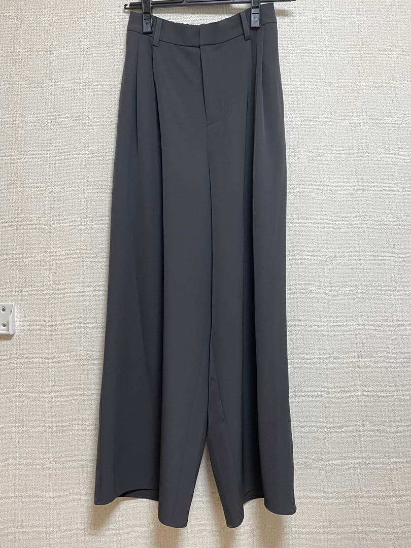 etoll. 3piece刺繍リボンビスチェ＆タックワイドパンツセットアップ