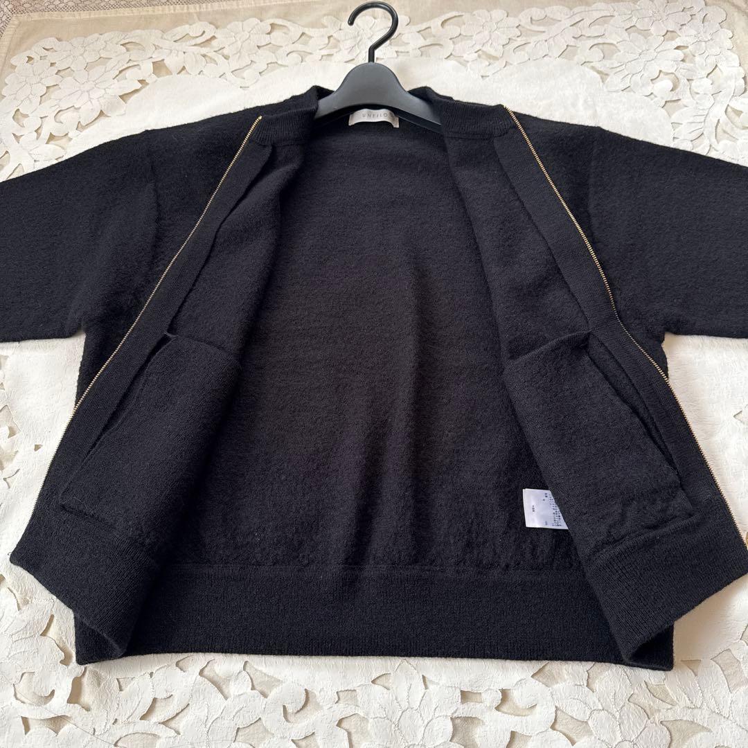 未使用　アンフィーロ　ウールミルドZIPニットブルゾン