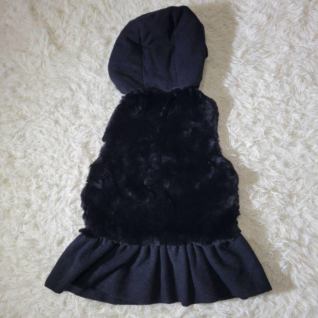 美品☆エポカ　ダウンベスト　ラビットファー　フード　切替　フレア　ペプラム