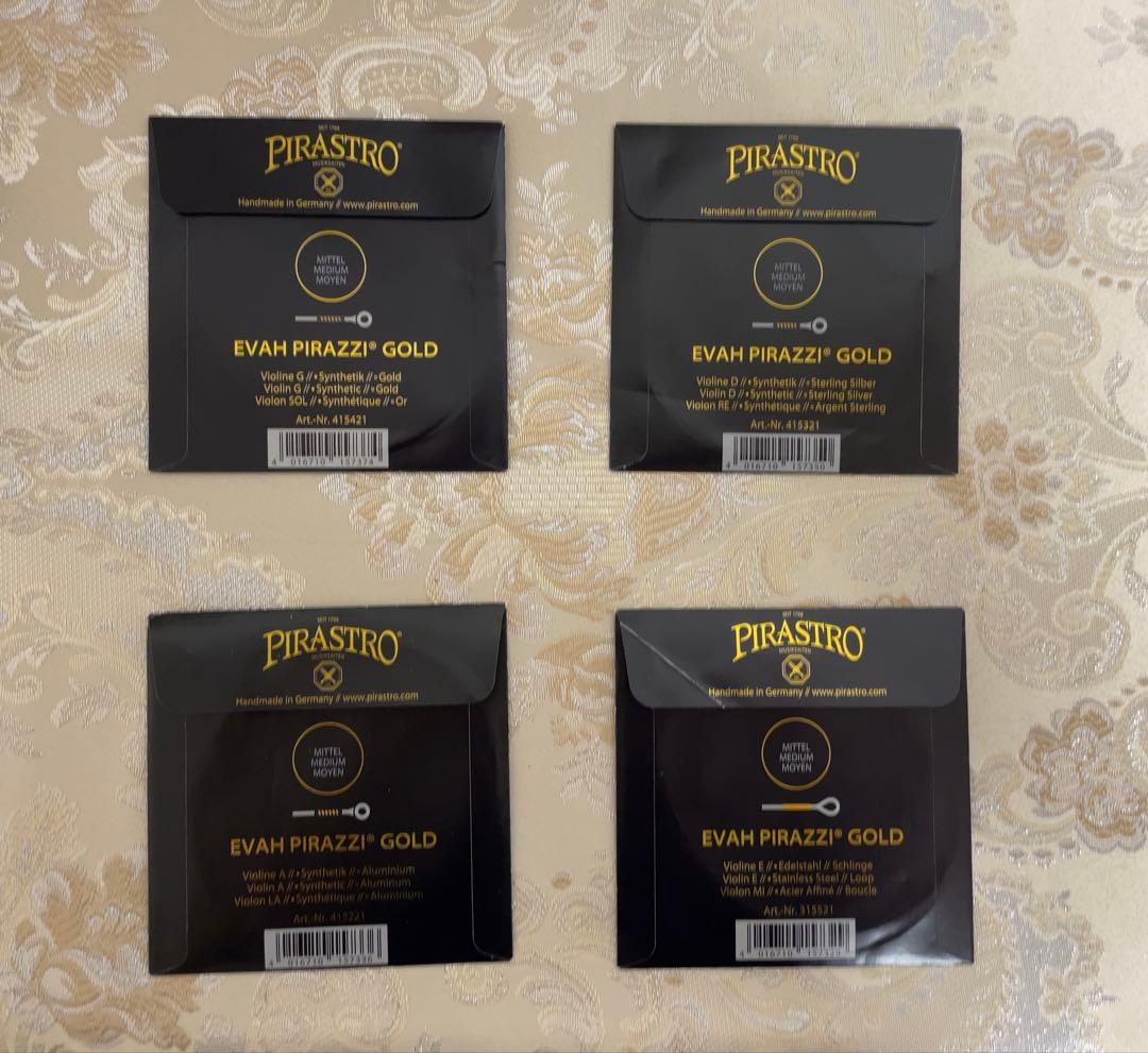 【新品】Pirastro Evah Pirazzi Gold 弦 フルセット