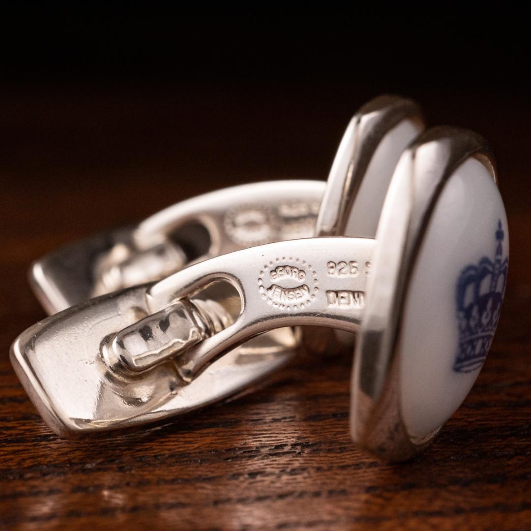 王室御用達ジョージジェンセン×ロイヤルコペンハーゲン カフリンクスとネクタイピン