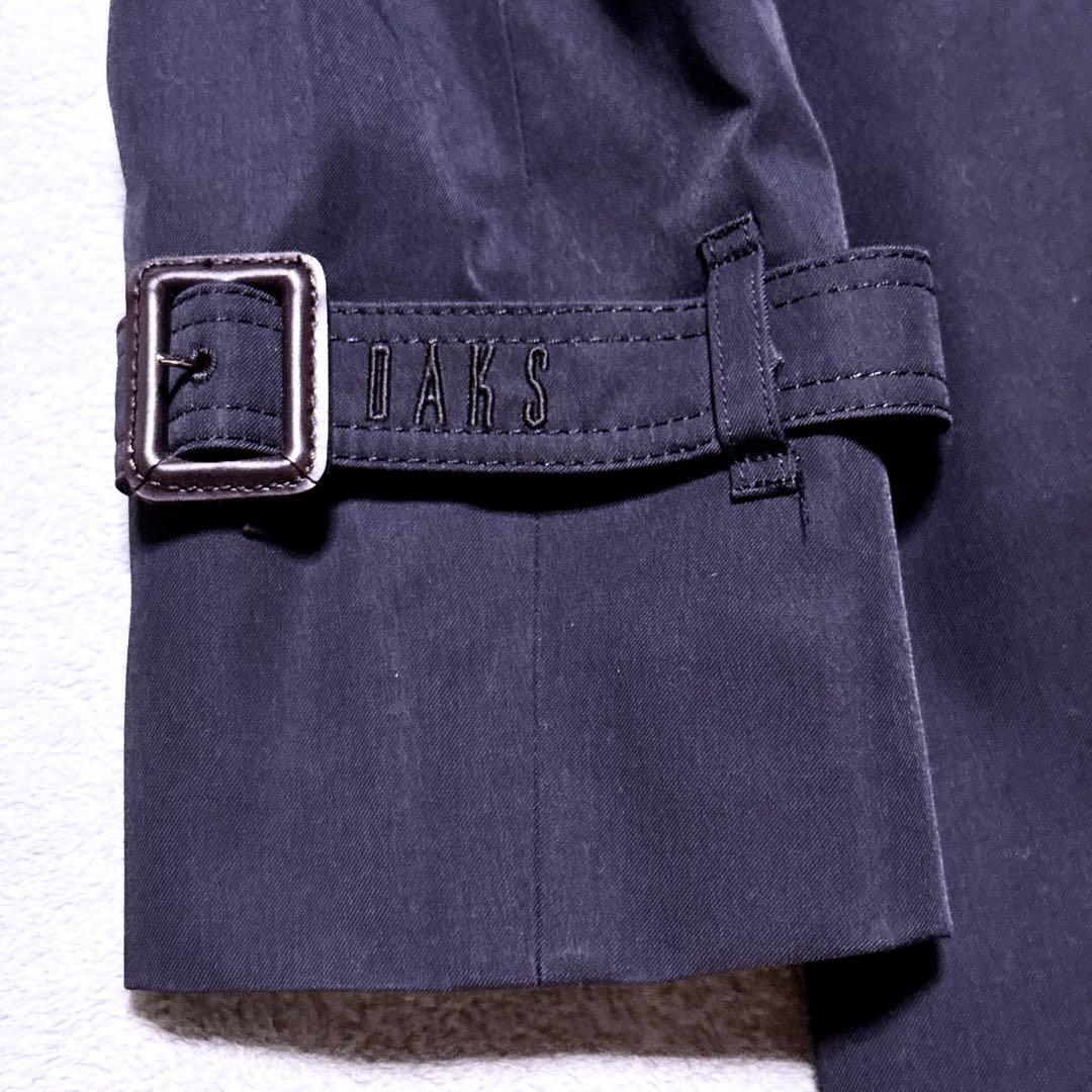 【未使用級】DAKS トレンチコート ライナー チェック 総柄 M 袖刺繍