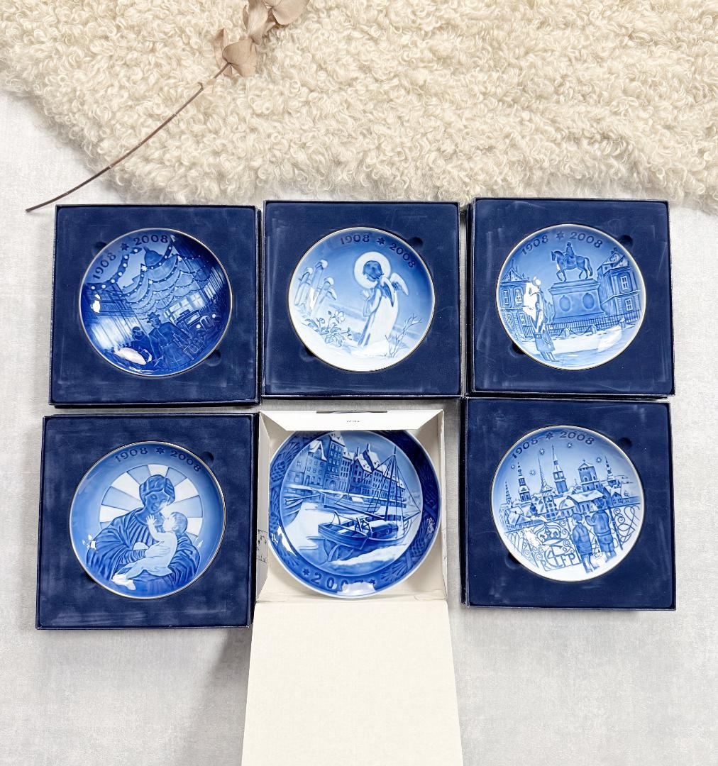 ロイヤルコペンハーゲン　100周年センテニアルプレート5枚・イヤープレート1枚