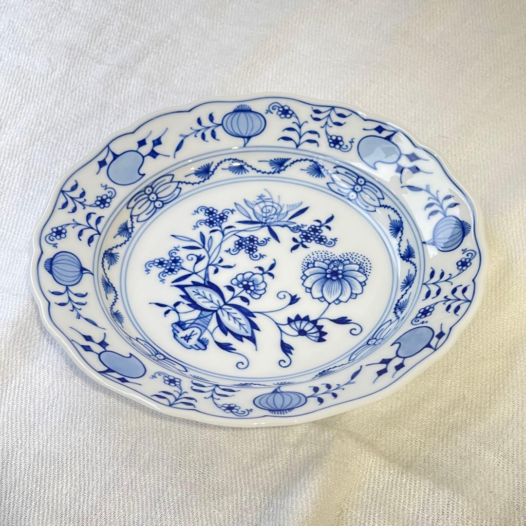 マイセン　Meissen ブルーオニオン　20cm プレート　デザート皿