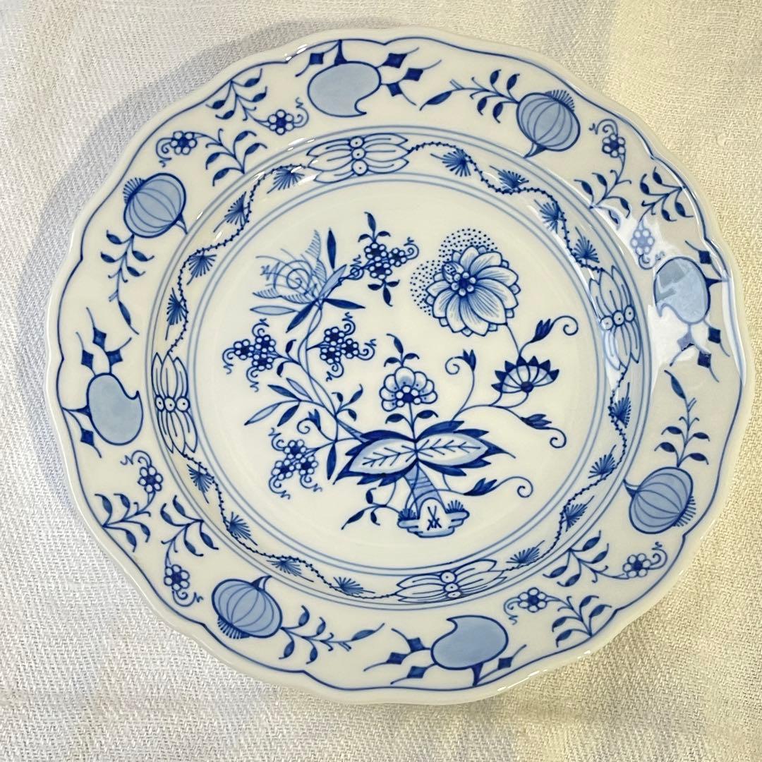マイセン　Meissen ブルーオニオン　20cm プレート　デザート皿