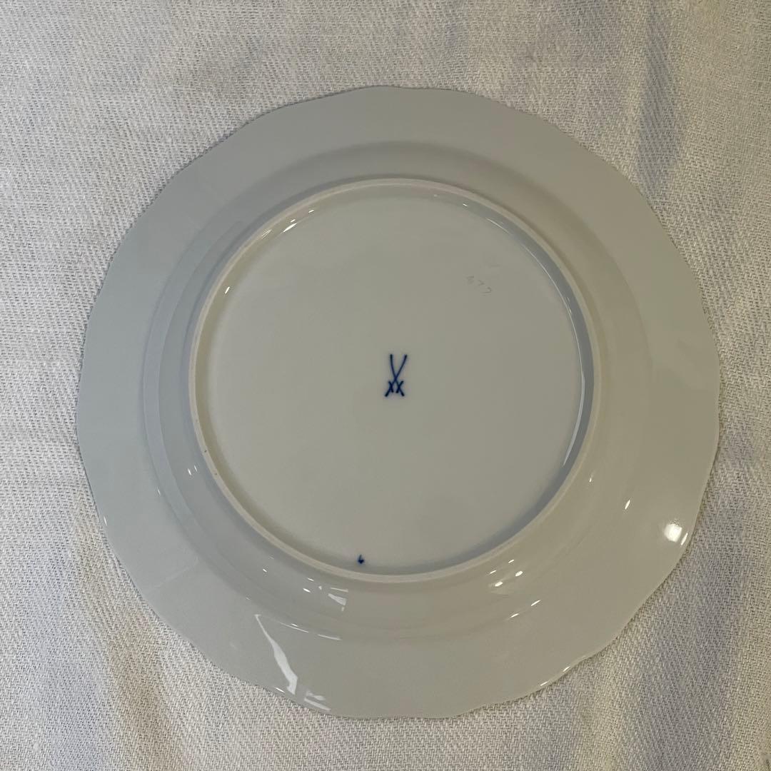 マイセン　Meissen ブルーオニオン　20cm プレート　デザート皿