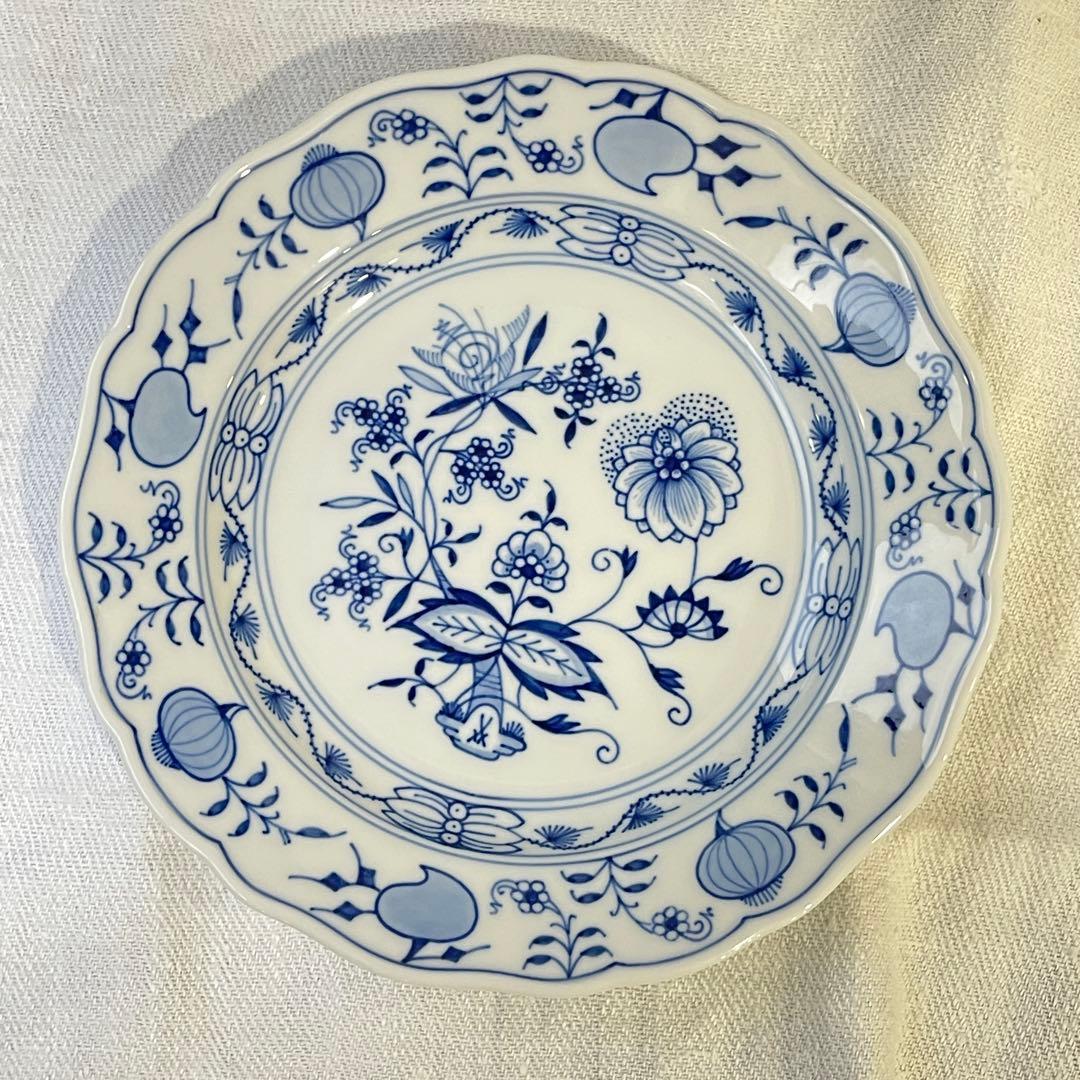 マイセン　Meissen ブルーオニオン　20cm プレート　デザート皿