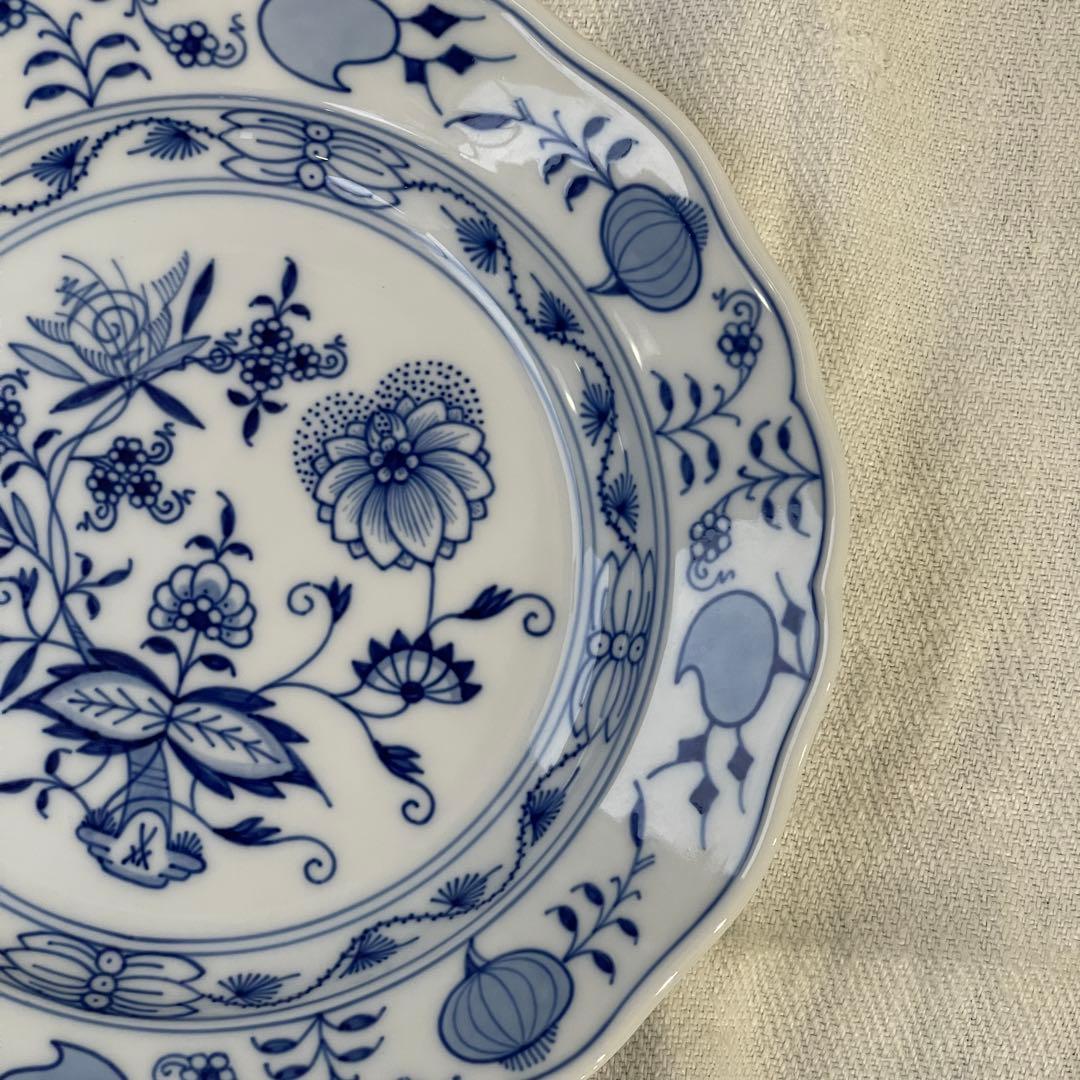 マイセン　Meissen ブルーオニオン　20cm プレート　デザート皿