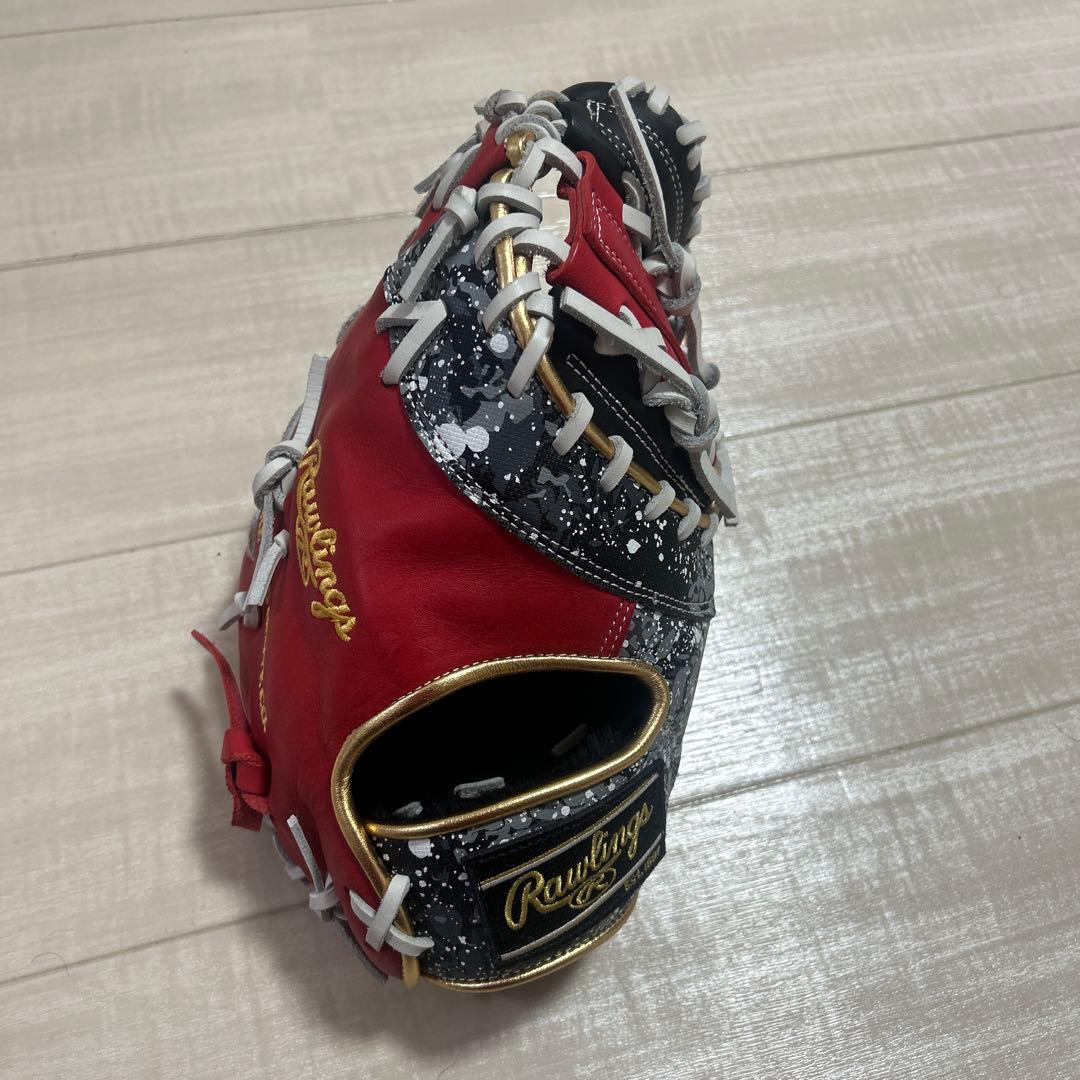 Rawlings 野球グローブ レッド/ブラック スプラッターペイント