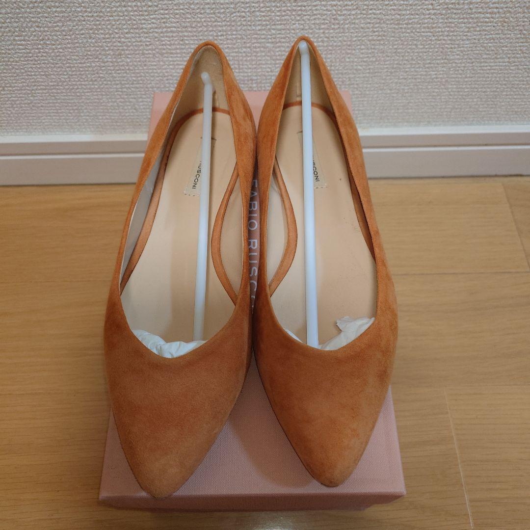 FABIO RUSCONI 【美品】スエード パンプス オレンジ
