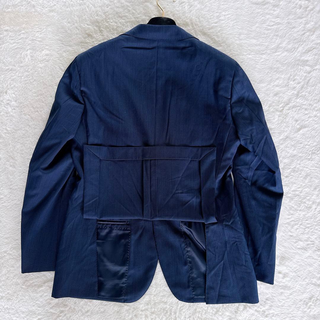 【ビームスハート】スーツ 3ピース マーティンソン生地 ネイビー 48サイズ