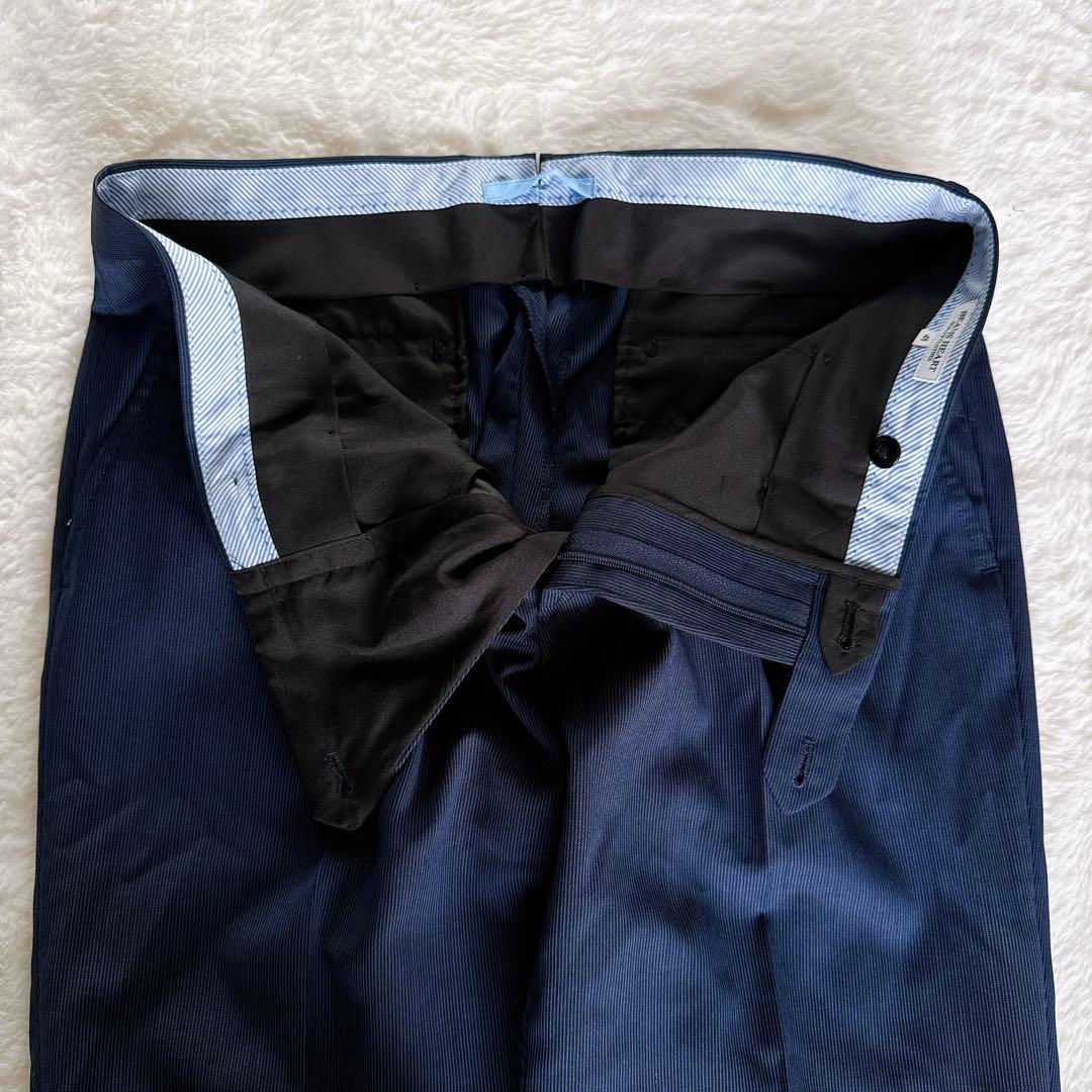 【ビームスハート】スーツ 3ピース マーティンソン生地 ネイビー 48サイズ