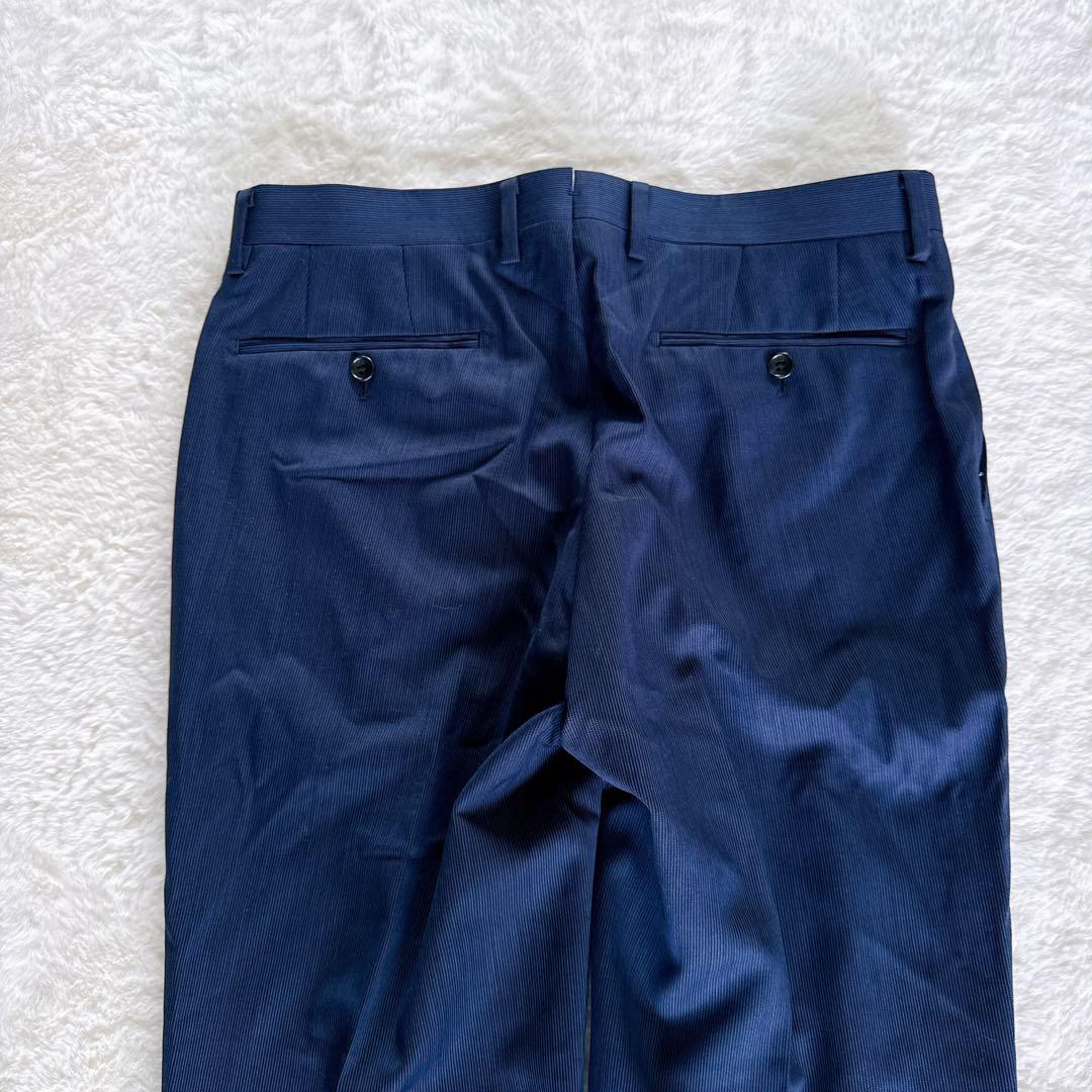 【ビームスハート】スーツ 3ピース マーティンソン生地 ネイビー 48サイズ