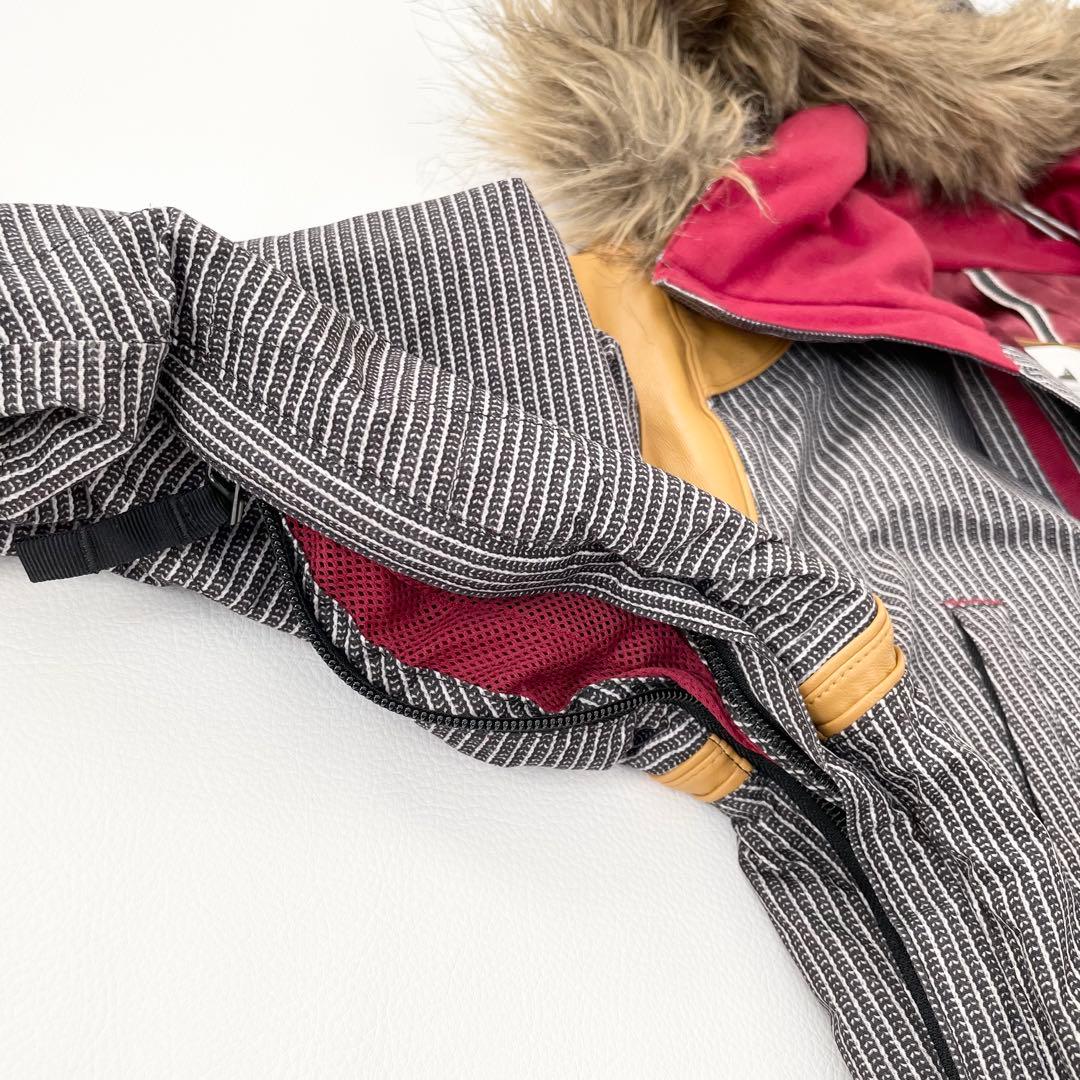 4462 バートン ジャケット スノボウェア レディース ストライプ ファー付き