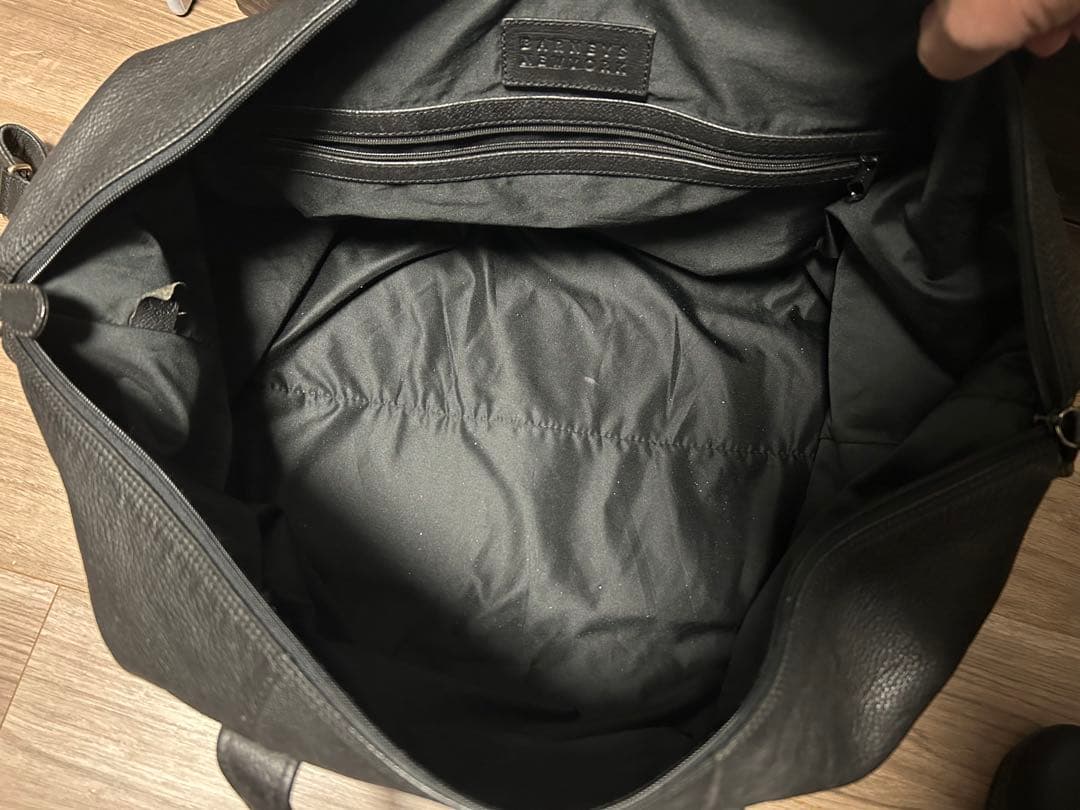 【希少】バーニーズニューヨーク ブラックレザー　ボストンバッグ