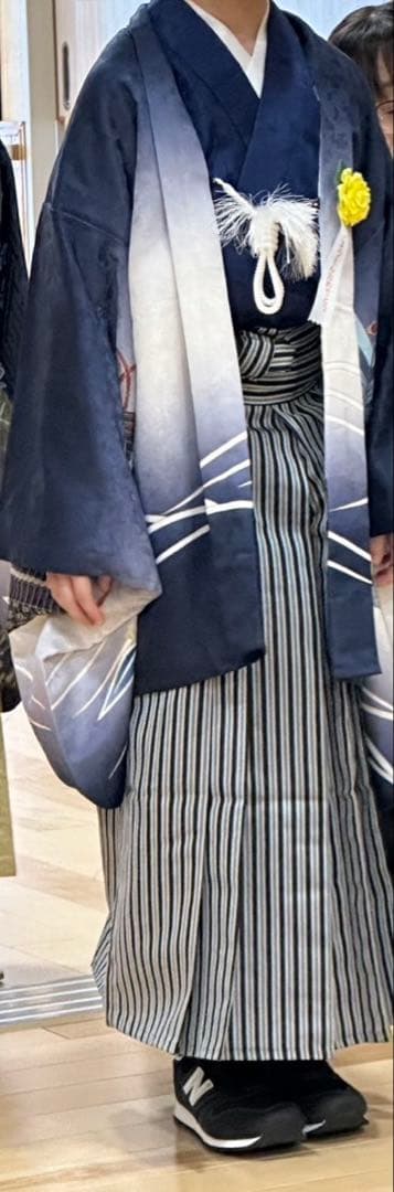 子供用和装 青色 七五三フルセット　五歳