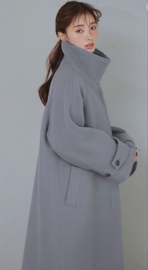 【新品】 FRAY I.D ウールリバー バルマカンコート　グレー　サイズ0