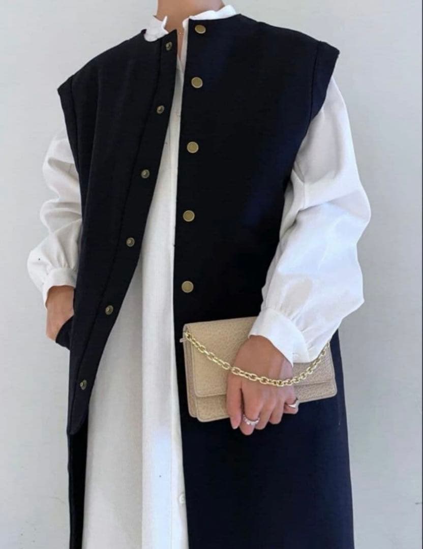 【BACCA】ダブルクロスヘビーメルトン ミドルベスト