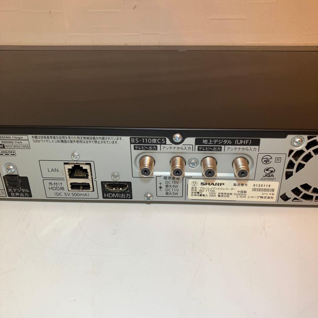 SHARP AQUOS BD-T1700 ブルーレイレコーダー ジャンク扱い